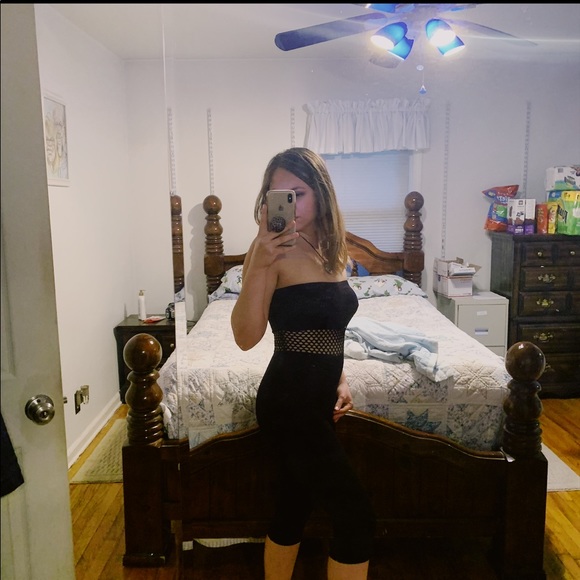 Black fishnet jumpsuit - Picture 4 of 5